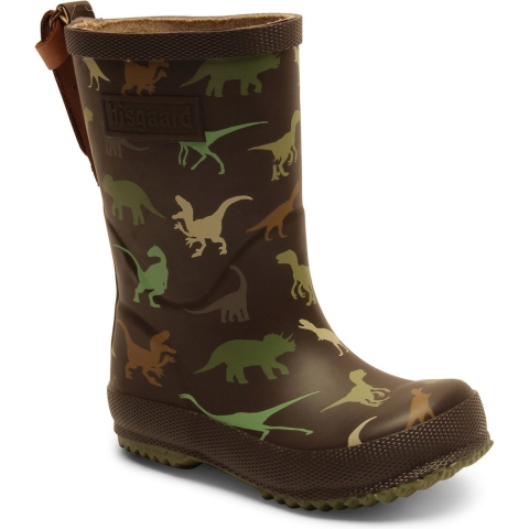 Bisgaard Regenlaarzen - Basic Rubber - Brown Dino - Bisgaard - 33 - Regenlaarzen