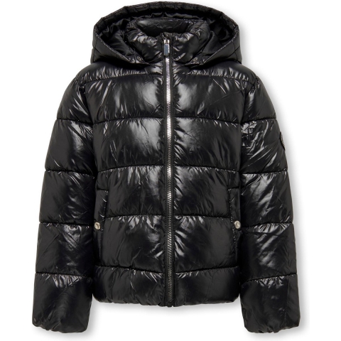 Kids Only Gevoerde Jas - CookNewemmy - Black/Silver Trimmen - Kids Only - 7 jaar (122) - Donsjack