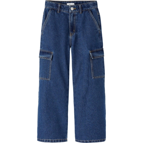 Name It Jeans - Cargo - Noos - NkfRose - Dark Blue Denim - Name It - 8 jaar (128) - Jeans