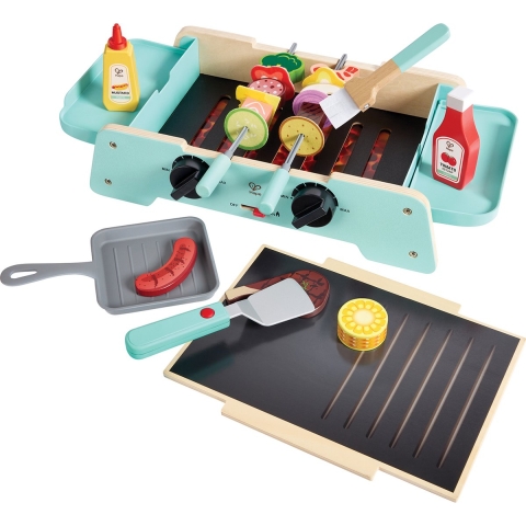 Hape Speelgoedeten m. Geluid/licht - Hout - Zinderende bakplaat  - Hape - OneSize - Speelgoedeten