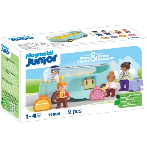 Playmobil Junior - Luchthavenshuttlebus - 71682 - 9 Onderdelen - Playmobil - OneSize - Speelgoed