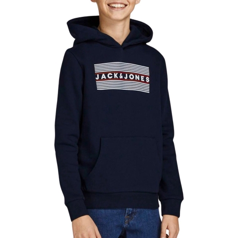 Jack & Jones Hoodie - JjeCorp Noos - Navy Blazer/Jr/Large Pr - Jack & Jones - 16 jaar (176) - Hoodie