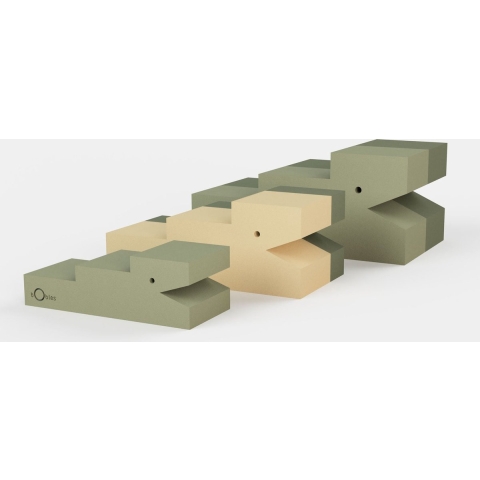 bObles Krokodil - 3-pack - 18x8/15x6/12x/4 cm - Mos - bObles - OneSize - Babyspeelgoed