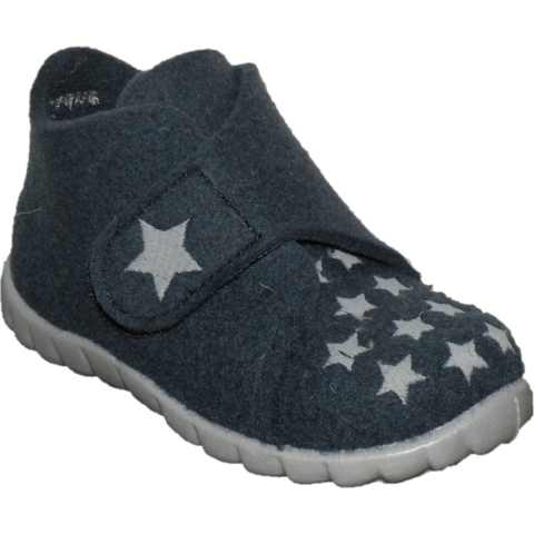 Superfit Pantoffels - Wol - Blauw m. Sterren - Superfit - 23 - Pantoffels