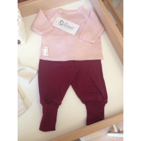 Engel Broek - Wol/Zijde - Pruim - Engel - 74/80 - Broek - Wol