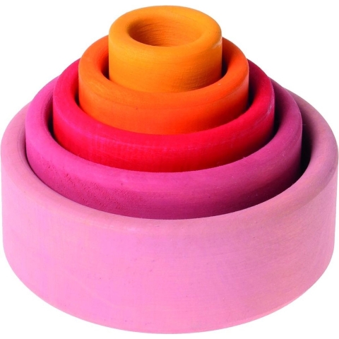 Grimms Houten Speelgoed - Stapelschalen - Lollipop - Grimms - OneSize - Bouwblokken