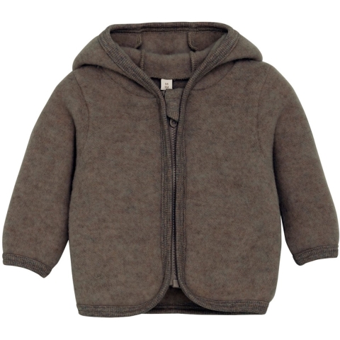Huttelihut Cardigan - Wolfleece - Brown Melange m. Oren - Huttelihut - 68 - Cardigan
