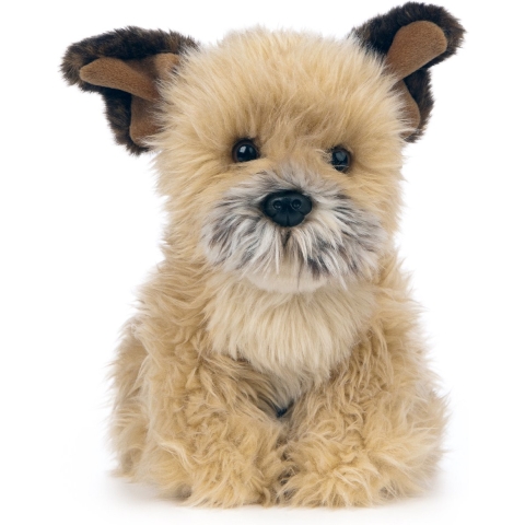 Living Nature Knuffel - 13x22 cm - Borderterriër - Beige - Living Nature - OneSize - Knuffel