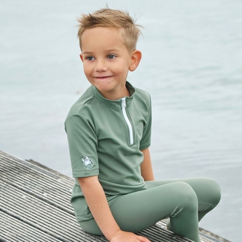 Petit Crabe Zwemtop - Max - UV50+ - Army - Petit Crabe - 3-4 jaar (98-104) - Badmode