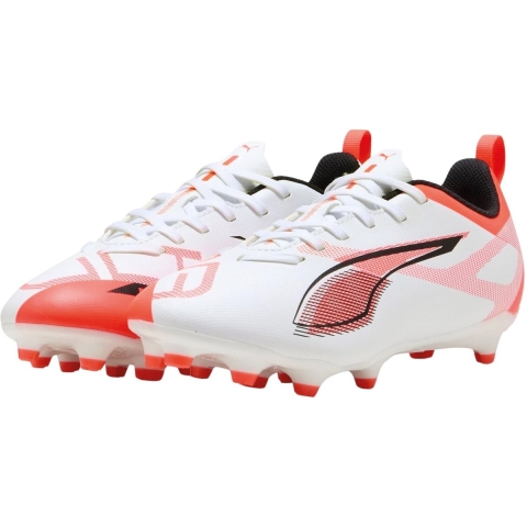 Puma Voetbalschoenen - Ultra 5 Play V FG/AG Jr - Wit/Zwart/Gloei - Puma - 30 - Voetbalschoenen