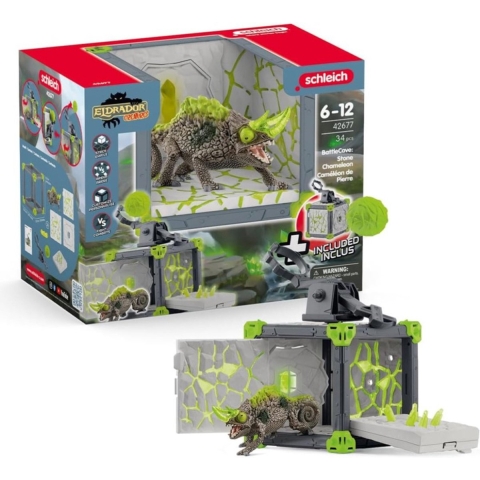 Schleich Eldrador Creatures - BattleCave Stone Chameleon 42677 - Schleich - OneSize - Speelgoedfiguur