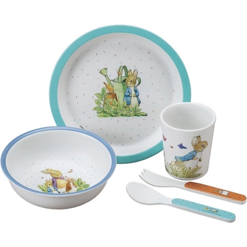 Petit Jour Paris Bestek-Set - Melamine - 5 Onderdelen - Wit m. K - Petit Jour Paris - OneSize - Bestek-Set