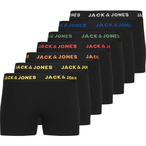 Jack & Jones Boxershorts - 7-pack - Jacbasic - Zwart - Jack & Jones - 12 jaar (152) - Boxershorts