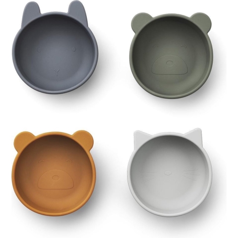 Liewood Kommen - Silicone - Iggy - 4-pack - Blue Mix - Liewood - OneSize - Kom
