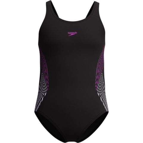 Speedo Zwempak - Placement Muscleback - Purple - Speedo - 7-8 jaar (122-128) - Badmode