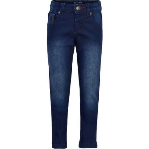 Minymo Broek - Uitrekken Slim Fit - Donkerblauw Denim - Minymo - 9 jaar (134) - Jeans