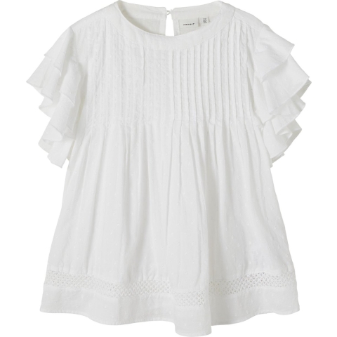 Name It Top - Noos - NkfFaride - Bright White - Name It - 6 jaar (116) - T-Shirt