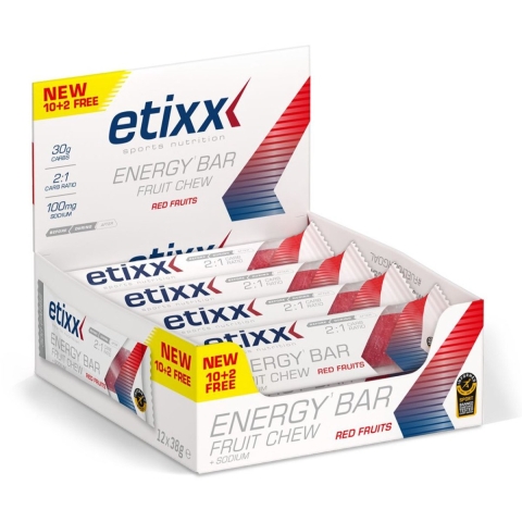 Etixx Energy Bar Fruit Chew Red Fruits | 12 x 38 g