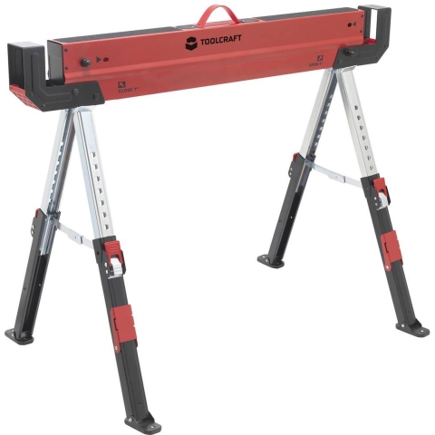 TOOLCRAFT TO-7726197 Zaagbok Staal In hoogte verstelbaar 300 kg (b x h x d) 520 x 620 x 1088 mm 9.3 kg 1 stuk(s)