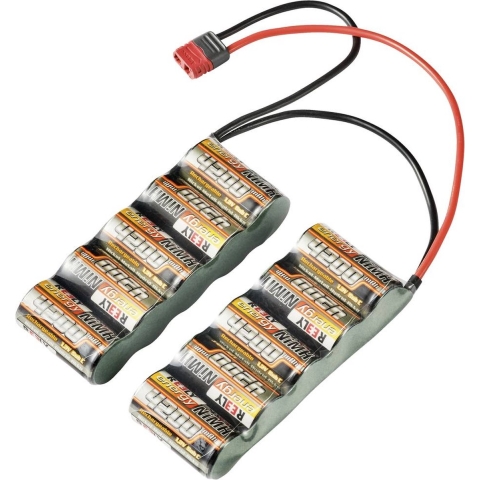 Reely NiMH accupack 12 V 4200 mAh Aantal cellen: 10 Side by Side T-stekkersysteem