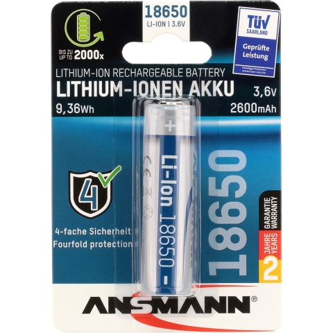 Ansmann 18650-3,4 Oplaadbare batterij (USB-C) 18650 Li-ion 3.7 V 3400 mAh