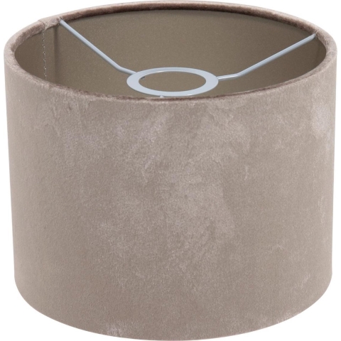 Steinhauer Prestige Chic lampenkap warm grijs velvet 15 cm hoog