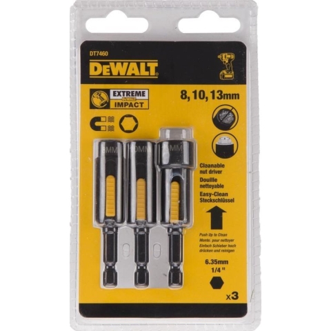 DeWALT DT7460 3 Delige Extreme Impact Bit Dopsleutelset