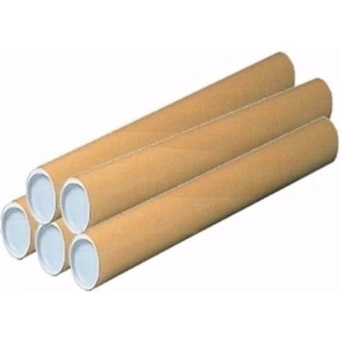 Poster koker van karton - 8x - 640 x 60 mm - Bruin - Verzendkokers - Voor A1 formaat papier -