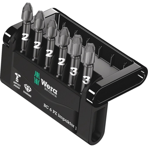 Wera Bit-Check 6 PZ Impaktor 1, 6 -delig - 1 stuk(s) - 05057692001