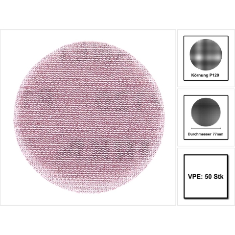 Mirka ABRANET 77mm Grip | P120 | 50/verpakking - 5420305012
