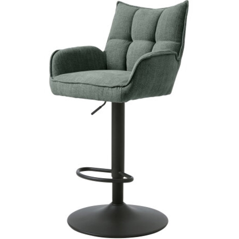 Giga Living - Barstoel Groen Stof - Verstelbaar - Marilla - Set van 2