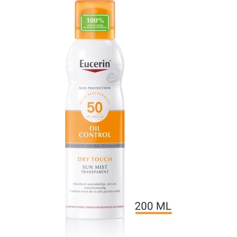 Eucerin Sun Oil Control Mist Transparent Dry Touch SPF 50 200 ml