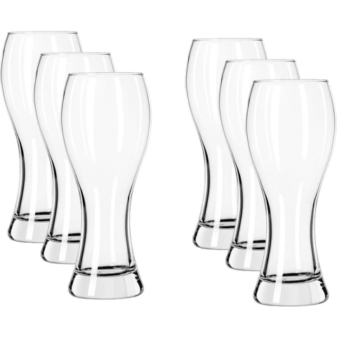 Royal Leerdam speciaal bierglazen - 6x stuks - transparant - 680 ml - Weizen bierglas -