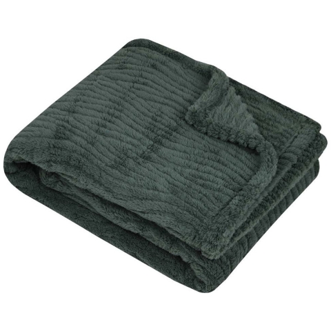Stof Textiles Plaid/bankdeken/bedsprei Columbia - jade groen - 180 x 220 cm - 2 persoons -