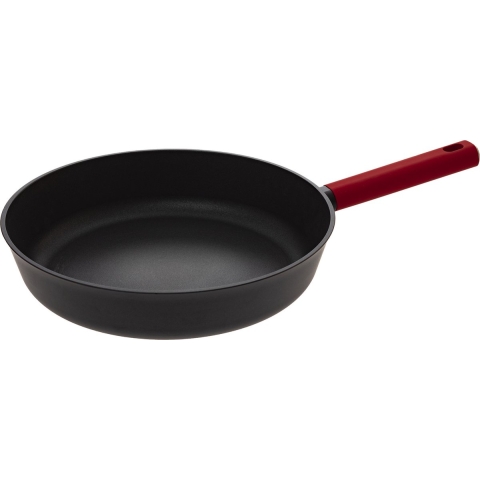Koekenpan - Alle kookplaten geschikt - zwart/rood - dia 31 cm -