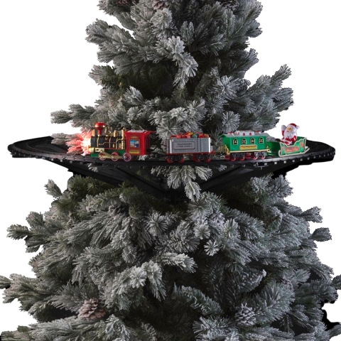Kerstboom trein - rijdend - 23-delig - met licht en muziek - kersttrein - batterijen -