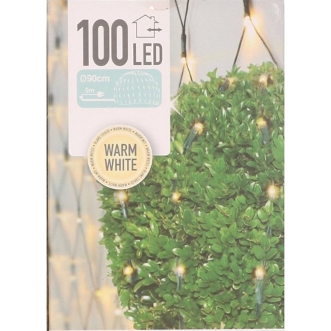 4x Buxus Kerstverlichting warm wit binnen/buiten 90 x 90 cm -
