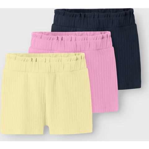 Name It Shorts - Rib - NmfSurajali - 3-pack - Roze Frosting/W Pa - Name It - 3 jaar (98) - Shorts