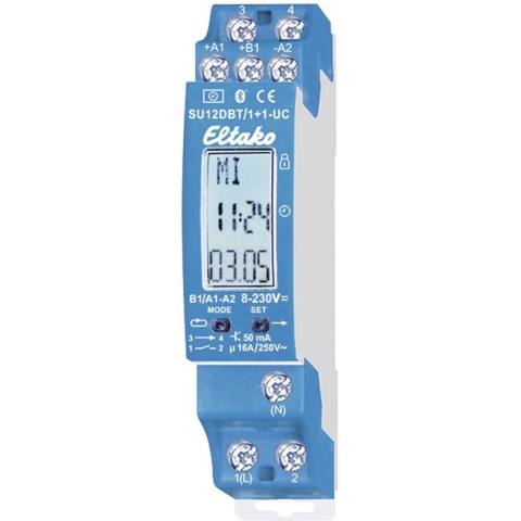 Eltako SU12DBT/1+1-UC Schakelklok Digitaal 8 V/AC, 230 V/AC, 8 V/DC, 230 V/DC