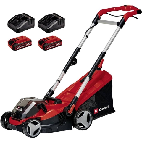 Einhell RASARRO 36/34 (2x3,0Ah) Power X-Change Grasmaaier Accu In hoogte verstelbare greep met klapfunctie, Incl. 2 accus, Incl. oplader, Instelbare maaihoogte