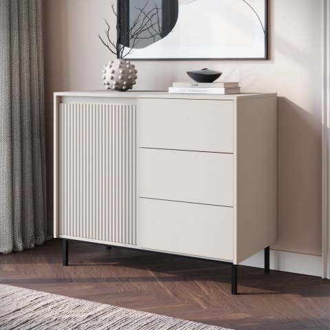 Meubella Dressoir Orvana - Beige - 103 cm