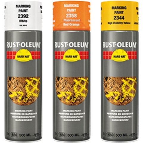 Rust-Oleum 2392 Hard Hat Markeerverf Spuitbus - RAL 9010 Wit - 0,5L