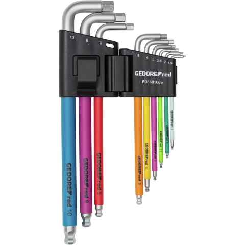 Gedore RED R36601009 - Haakse Inbussleutelset - IN - 1,5-10 Mm - Multicolor - 9-delig