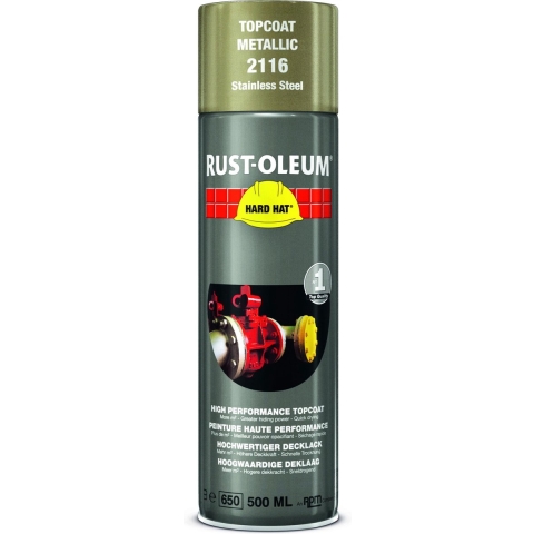 Rust-Oleum Hard Hat 2116 - Roestvrijstaal - 0,5L