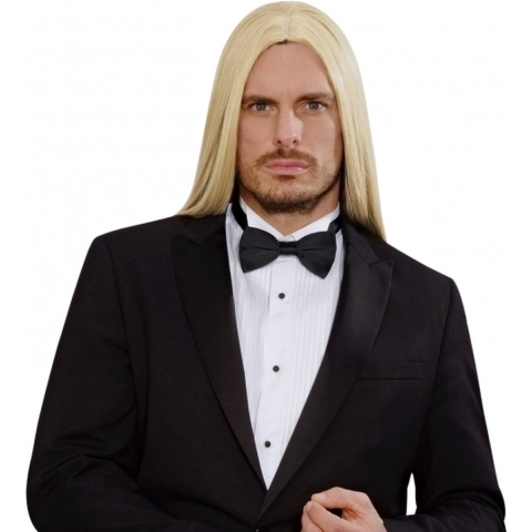 Blonde lange pruik voor heren -