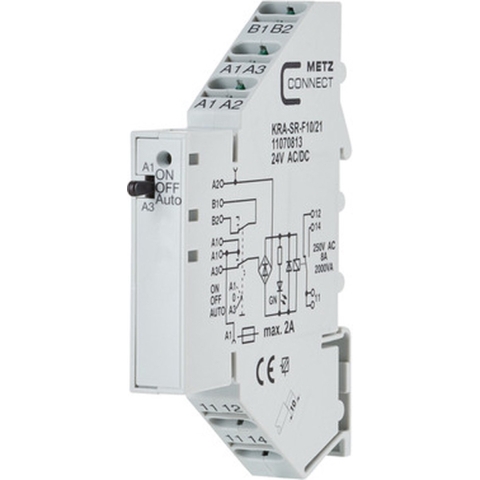 Metz Connect 11070813 Koppelelement 24, 24 V/AC, V/DC (max) 1x wisselcontact 1 stuk(s)