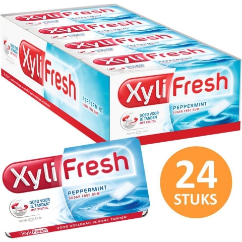 24x Xylifresh Kauwgom Peppermint