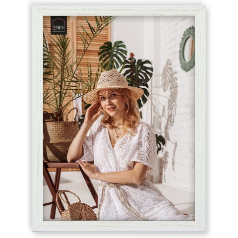 Haes Deco Houten fotolijst Triberg wit voor 1 foto formaat 30x40 - SP13640