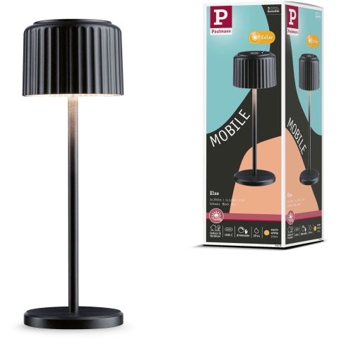 Paulmann 94878 Else Tafellamp met accu 2.5 W Warmwit Zwart