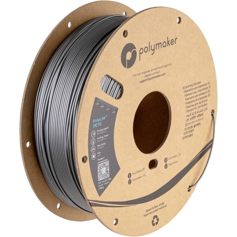 Polymaker PB01012 Filament PETG Hittebestendig, Hoge treksterkte 1.75 mm 1000 g Zilver PolyLite™ 1 stuk(s)